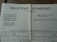 Facture Du 21/08/1945 De La Firme"PRINTING COMPANY) De Liege - Printing & Stationeries