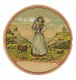 Ancienne Etiquette Fromage  Camembert  Normandie L "femme , Vaches, Sans Indication" Imprimerie Maby Lemarie Flers Orne - Cheese