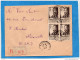 MARCOPHILIE-  Lettre REC  -affrant Bloc De 4 N°794Arago-cad6 Mars 1948-"véritable 1er Jour Postal" - Tarifs Postaux