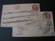 == India Gwaliaor Und Hind  2 Alte Karten Lot Ca. 1897 - Gwalior