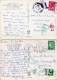 TWO FRENCH POSTCARDS WITH POSTAGE DUE/CHARGE MARKS - 1970's - 1960-.... Lettres & Documents