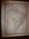 1829 Carte Géographique BRESIL  Par Lapie 1er Géographe Du Roi, Grav. Lallemand ,Chez Eymery Fruger & Cie - Cartes Géographiques