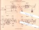 Original Patent - E. A. Bundermann In Zittau , 1882 , Blockwagen Für Gattersägen , Sägewerk !!! - Zittau