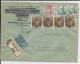 TCHECOSLOVAQUIE - 1945 - ENVELOPPE RECOMMANDEE Par AVION De PEHLRIMOV Pour BASEL (SUISSE) - Briefe U. Dokumente