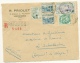 Yvert 164 + 165 + 166 Orphelins De La Guerre Sur Front D'enveloppe 1926 Vers L'Algérie Dentelure Impeccable - Briefe U. Dokumente