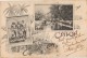 CPA CEYLAN CEYLON Greetings From 2 Views Timbre Stamp 1905 - Sri Lanka (Ceylon)