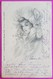 Cpa Art Nouveau Raphael Tuck Serie 181 Carte Postale 1905 Femme Frau Lady Tenant Un Bouquet De Fleurs - Tuck, Raphael