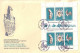 NOUVELLES-HEBRIDES - FEUILLET DE 2 TRIPTYQUES - LEGENDE ANGLAISE ET FRANCAISE - 2 ENVELOPPES PREMIER JOUR EN 1978. - FDC