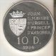 MONEDA DE PLATA DE ANDORRA DE 10 DINERS AÑO 1994 CICLISMO (SILVER-ARGENT) OLIMPIADAS DEL AÑO 1996 - Andorra