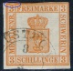 Güstrow 8/3 Auf 3 Shilling Gelborange - Schwerin Nr. 2 B Mit Abart - Pracht - Mecklenbourg-Schwerin