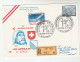 Registered Special FLIGHT COVER ' ASTRA 89; Pmk Illus SPACE ROCKET AIRCRAFT Vienna AUSTRIA To SWITZERLAND Aviation - Europe