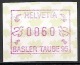 Suisse Schweiz Svizerra Switzerland 3 Timbres D´automates 1995 Zumstein** No 10 Basler Taube 95 - Automatenzegels