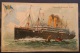 1911 U.S Seapost - Lithograph - Hamburg Amerika Linie - Postdampfer Amerika - Gebraucht - Ferries