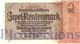 GERMANY 2 RENTENMARK 1937 PICK 174b UNC - Other & Unclassified