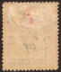 China 1897  Red Revenue 1c On 3c Showing Extra "." Varity MH - Oblitérés