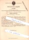 Original Patent -  Emil Pongs In Odenkirchen , 1881 , Kugellager Für Rauhmaschinen , Mönchengladbach !!! - Moenchengladbach