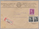 Heimat Tschechien RAUDNITZ An Der Elbe 1944-06-15 R-Brief Nach Libochovice - Lettres & Documents
