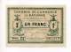Billet Chambre De Commerce Bayonne - 1 Franc - 19 Mai 1917 - Série 23 - Sans Filigrane - Chambre De Commerce