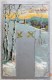 SUPERBE CPA PRECURSEUR Litho Relief Illustrateur Art Nouveau Paysage Neige Arbre Bouleau Cadre Argenté Argent - Arbres