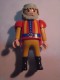 1 FIGURINE FIGURE DOLL PUPPET DUMMY TOY IMAGE POUPÉE - MAN KNIGHT SWORD BEARD PLAYMOBIL GEOBRA 2004 - Playmobil