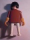 1 FIGURINE FIGURE DOLL PUPPET DUMMY TOY IMAGE POUPÉE - MAN BROWN GLOVES PLAYMOBIL GEOBRA 1974 - Playmobil