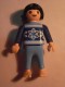 1 FIGURINE FIGURE DOLL PUPPET DUMMY TOY IMAGE POUPÉE - GIRL SWEAT BAREFOOT PLAYMOBIL GEOBRA - Playmobil