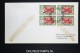 Inde  Lettre 1945 Pondichery  Poste Autorité Militaire VU Par, 4-block - Cartas & Documentos