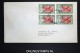 Inde  Lettre 1946 Pondichery  Poste Restante  Yv 161 En 4 - Block - Briefe U. Dokumente