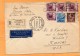 Italy 1946 Registered Cover Mailed To USA - 1946-60: Storia Postale