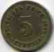 Allemagne Germany 5 Pfennig 1899 A J 12 KM 11 - 5 Pfennig