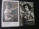 == 2 Alte Karten Kind Mit Blumen  Ca. 1940 - Portraits
