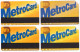 LOT DE 4 TICKETS DE METROCARD De NEW YORK ETATS UNIS - Monde