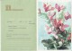 FLOWERS, CYCLAMENS, LUXURY TELEGRAMME, A5 FORMAT, HUNGARY - Telegraphenmarken