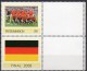 Europa-Champion Team Espana 2008 Österreich ZD 5 Im Kleinbogen ** 5€ Fussball-EM Hoja Hb M/s Soccer Se-tenant Bf Austria - Personalisierte Briefmarken