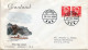 GRÖNLAND 1959 - First Day Cover 2 Fach Frankiert Gel.v. Godthäb N.England - FDC