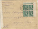 1940 - CENSURE FRANCAISE OG 229 Sur ENVELOPPE De LIMOGES (HAUTE VIENNE) - BLOC De 4 MERCURE - 1938-42 Mercurio