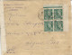 1940 - CENSURE FRANCAISE OG 229 Sur ENVELOPPE De LIMOGES (HAUTE VIENNE) - BLOC De 4 MERCURE - 1938-42 Mercure