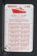 1956 Small/ Pocket Calendar - Bergen Line - Norway & Holland - M.S. Meteor Cruises - Tamaño Pequeño : 1941-60