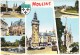 Moulins: CITROËN 2CV & DS, PEUGEOT 203 & 203 U - Eglise Sacré-Coeur, Pont Régemortes, Jacquemart Etc.  (Allier, France) - Toerisme