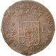 Monnaie, Pays-Bas Espagnols, NAMUR, Philip V Of Spain, 2 Liards, 1709, Namur - Otros & Sin Clasificación