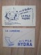 Lot 2 BUVARDS Piles HYDRA Dessin R Guérin 2 Hommes Dans Un Bistro N°523 Et "La Lumière Par La Pile Hydra"  Années 50 TEB - Accumulators