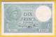 BILLET FRANCAIS - 10 Francs Minerve 12.10.1939 SUP+ - 10 F 1916-1942 ''Minerve''