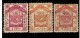 NORTH BORNEO 1886 - 1887 ½c, 1c, 4c SG 21b, 24, 26 MINT Cat £27 - Noord Borneo (...-1963)