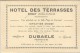 ERQUY - 22 - CARTE PUB Hotel Des Terrasses - Plage De Carroual - VAN - - Erquy
