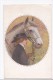 Carte 1915  C . Monestier : Cheval,femme Dans Un Médaillon (chapeau) - Monestier, C.