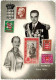 MONACO - 1956 - 8F Princes Rainier III - MISS GRACE KELLY ET S.A.S RAINIER III - Carte Postale - Post Card - Flamme M... - Covers & Documents