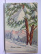 ILLUSTRATION E. HINDERBERGER - BONNE ANNEE - FORET - ARBRE - NEIGE - MONTAGNE - 1938 - Nouvel An