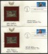 USA 1986 Antarctica Polar Explorers Famous People Set Of 4 Gold Replicas Cover Sc 2220-23 # 038 - Polar Explorers & Famous People