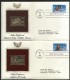 USA 1986 Antarctica Polar Explorers Famous People Set Of 4 Gold Replicas Cover Sc 2220-23 # 038 - Poolreizigers & Beroemdheden