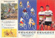 ¤¤  -  Dépliant Publicitaire De La Marque " PEUGEOT "  -  Coureur Cycliste " Tom SIMPSON " ,  Vélos  -  ¤¤ - Cycling